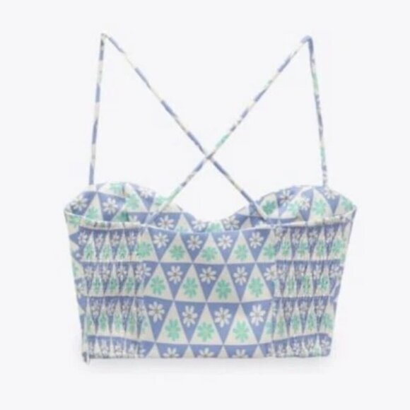 NWT Zara Corset Crop Top - Picture 5 of 14